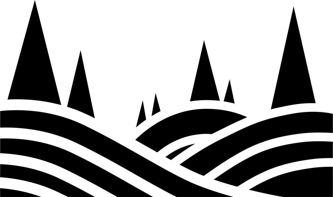 Abstract Hills And Trees Logo png transparent