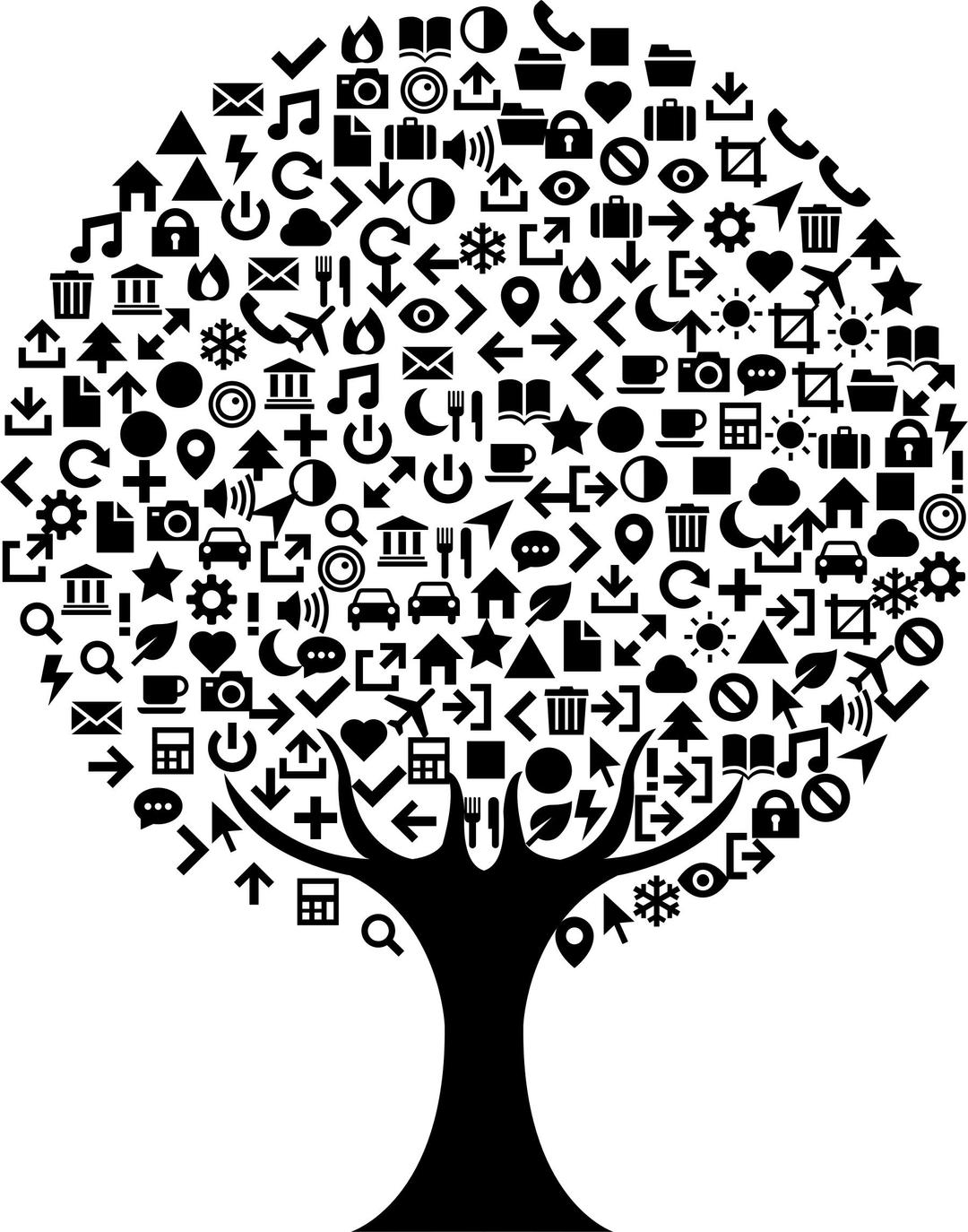 Abstract Icons Tree png transparent