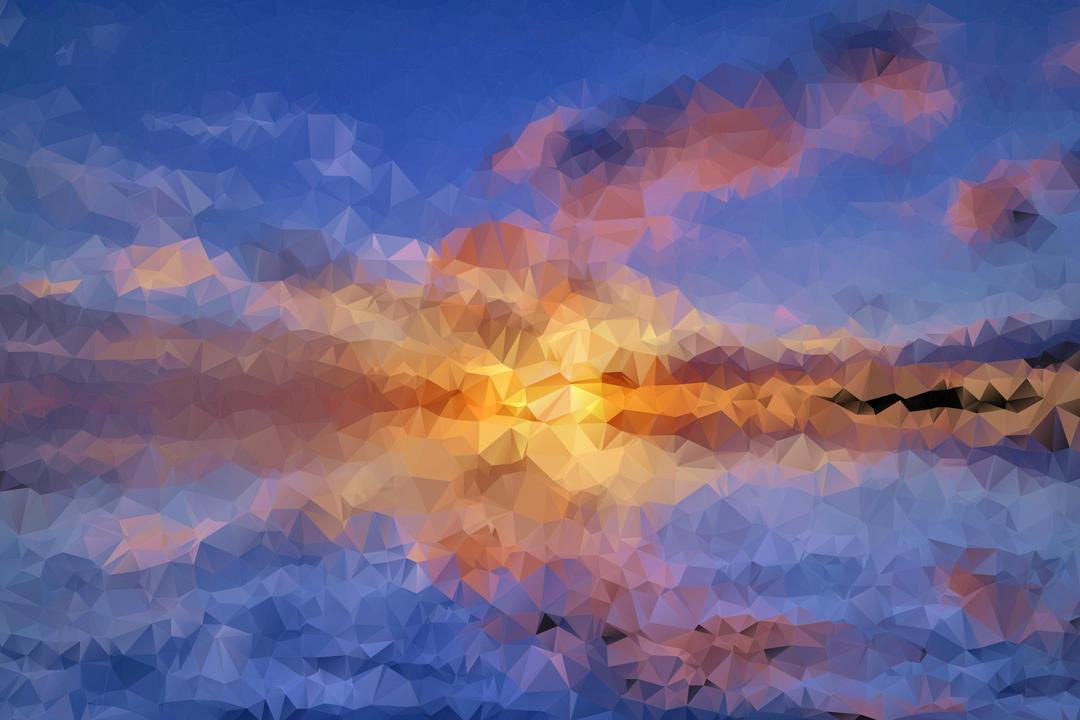 Abstract Low Poly Landscape png transparent