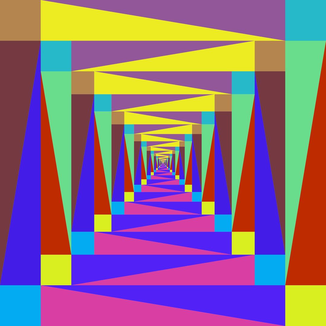 Abstract Polygonal Tunnel png transparent