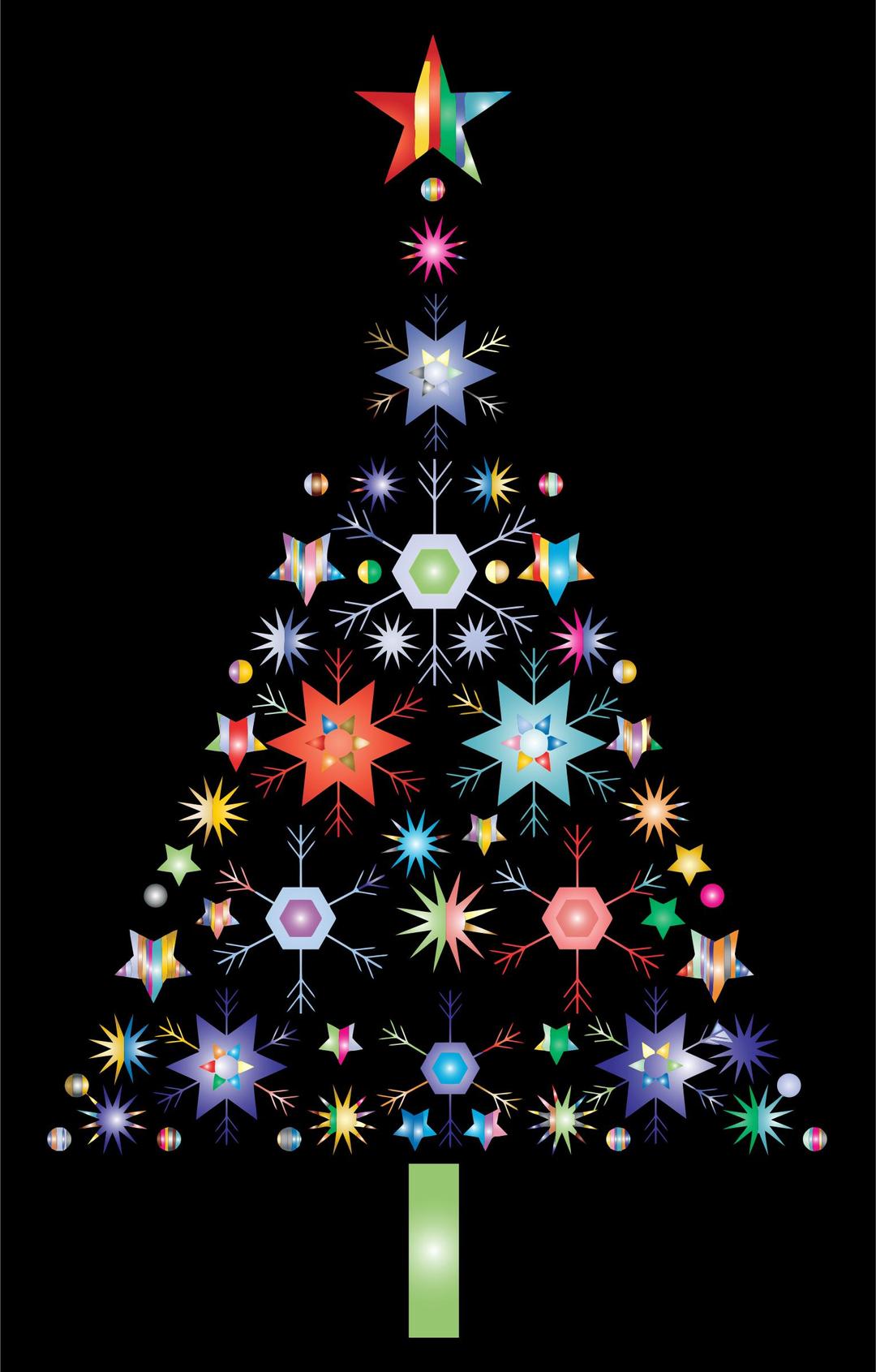 Abstract Snowflake Christmas Tree By Karen Arnold Prismatic png transparent