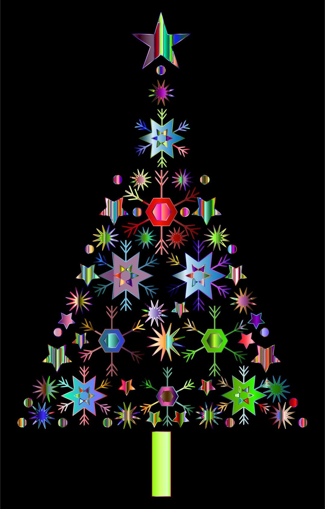 Abstract Snowflake Christmas Tree By Karen Arnold Prismatic 2 png transparent