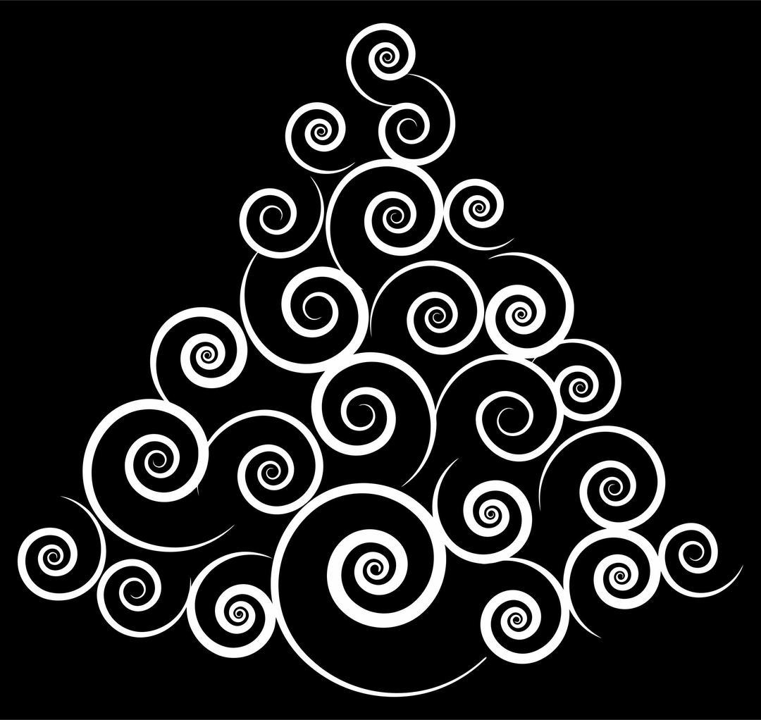 Abstract Spiral Christmas Tree png transparent