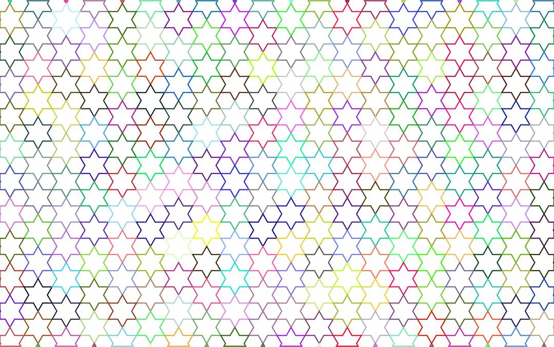 Abstract Stars Geometric Pattern Prismatic No Background png transparent