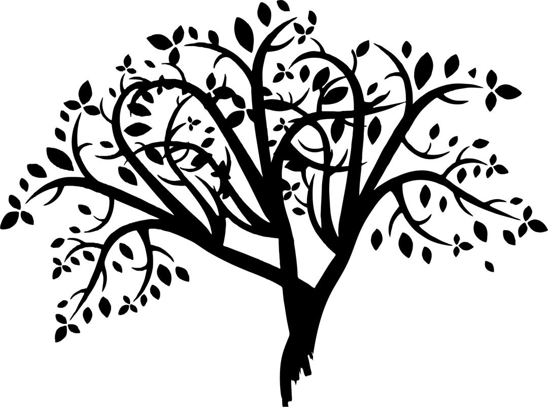 Abstract Tree Silhouette png transparent