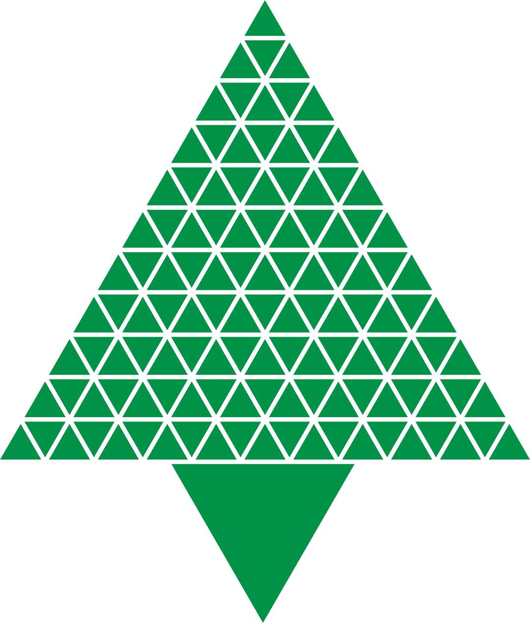 Abstract Triangular Christmas Tree Green png transparent