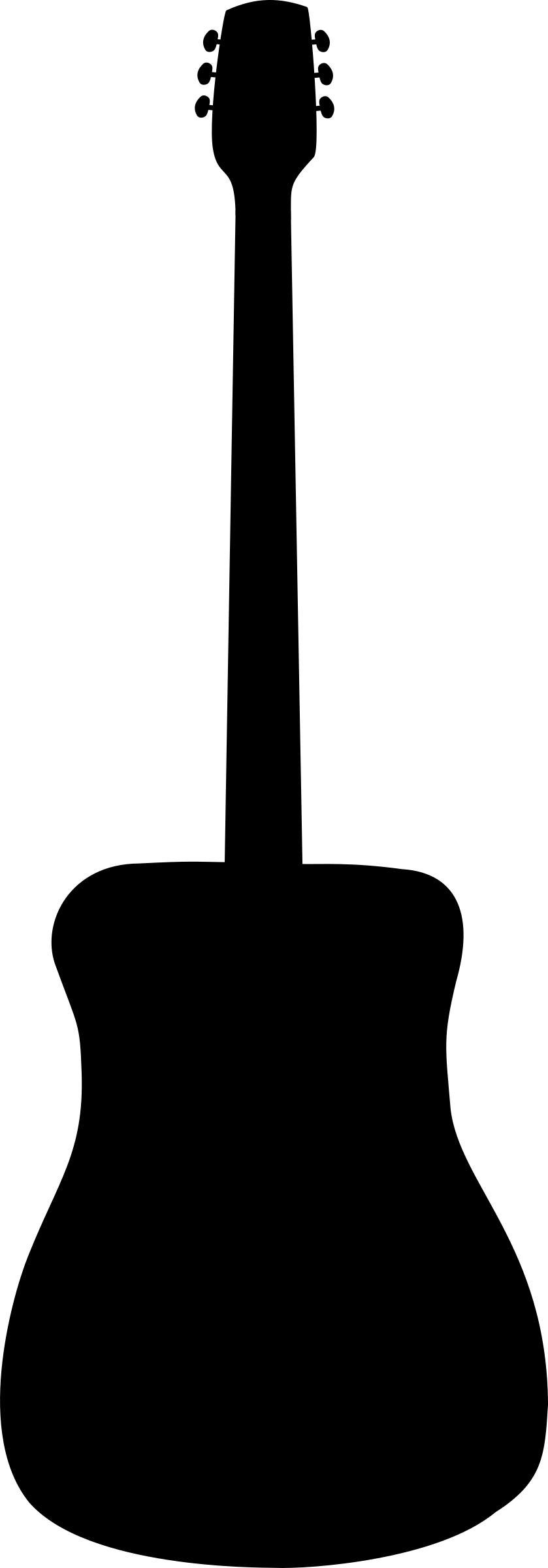 Acoustic guitar silhouette png transparent