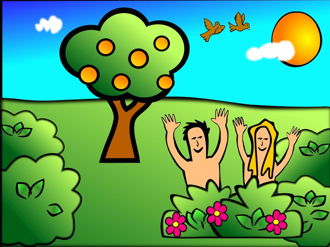 Adam & Eve Happy png transparent