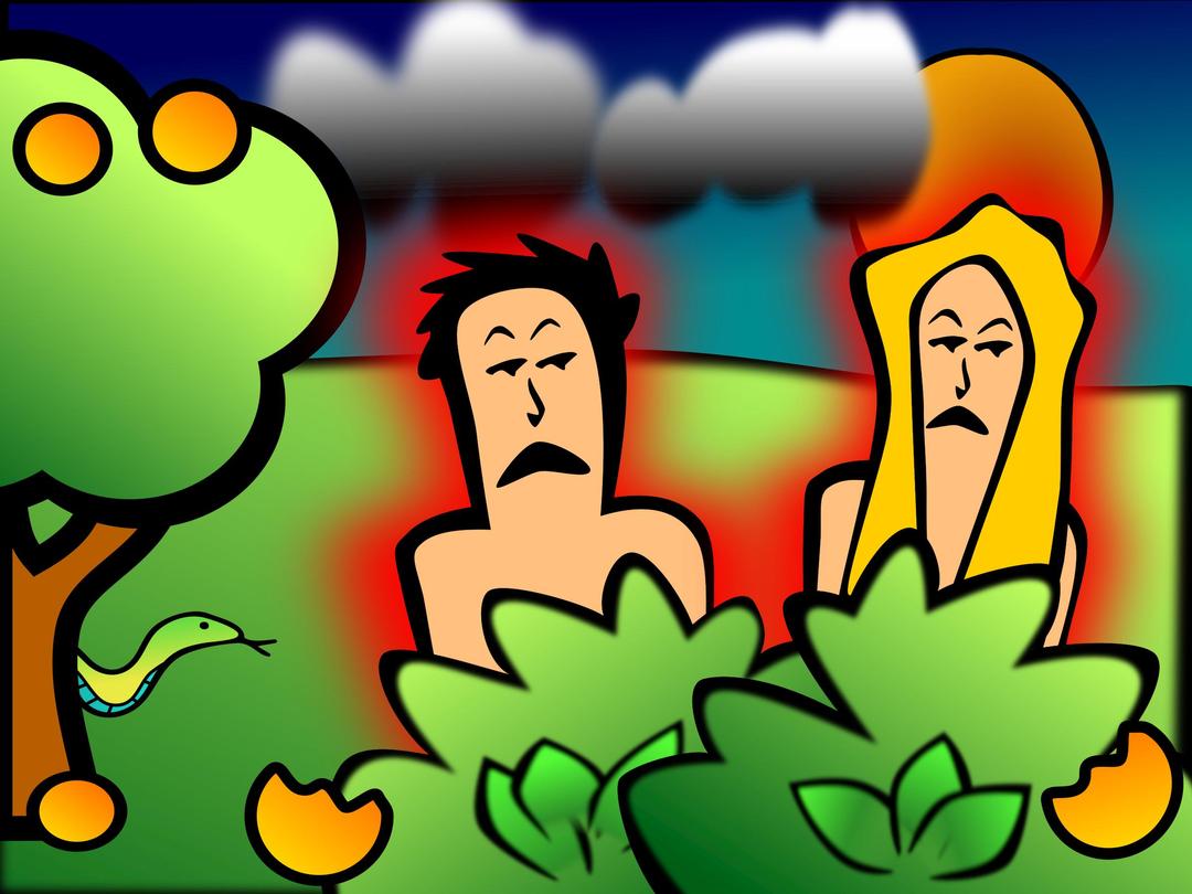 Adam & Eve Sad png transparent