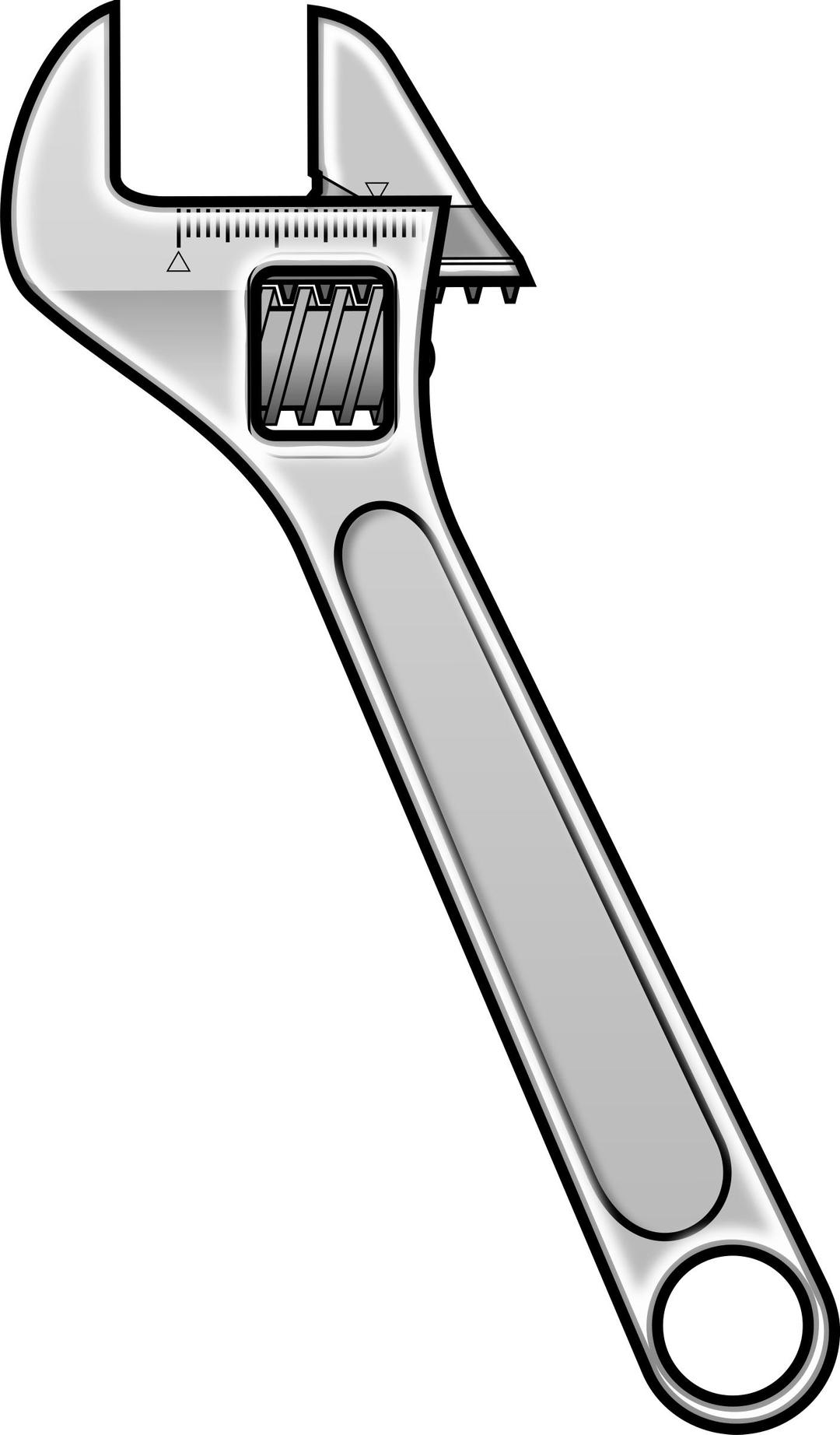Adjustable wrench - icon style png transparent
