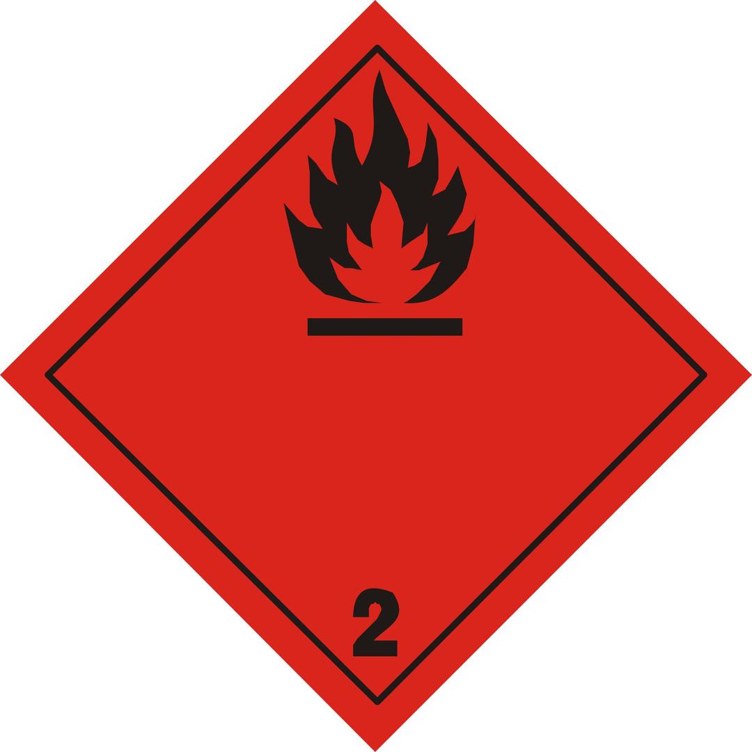 ADR pictogram 2.1-Flammable gases png transparent