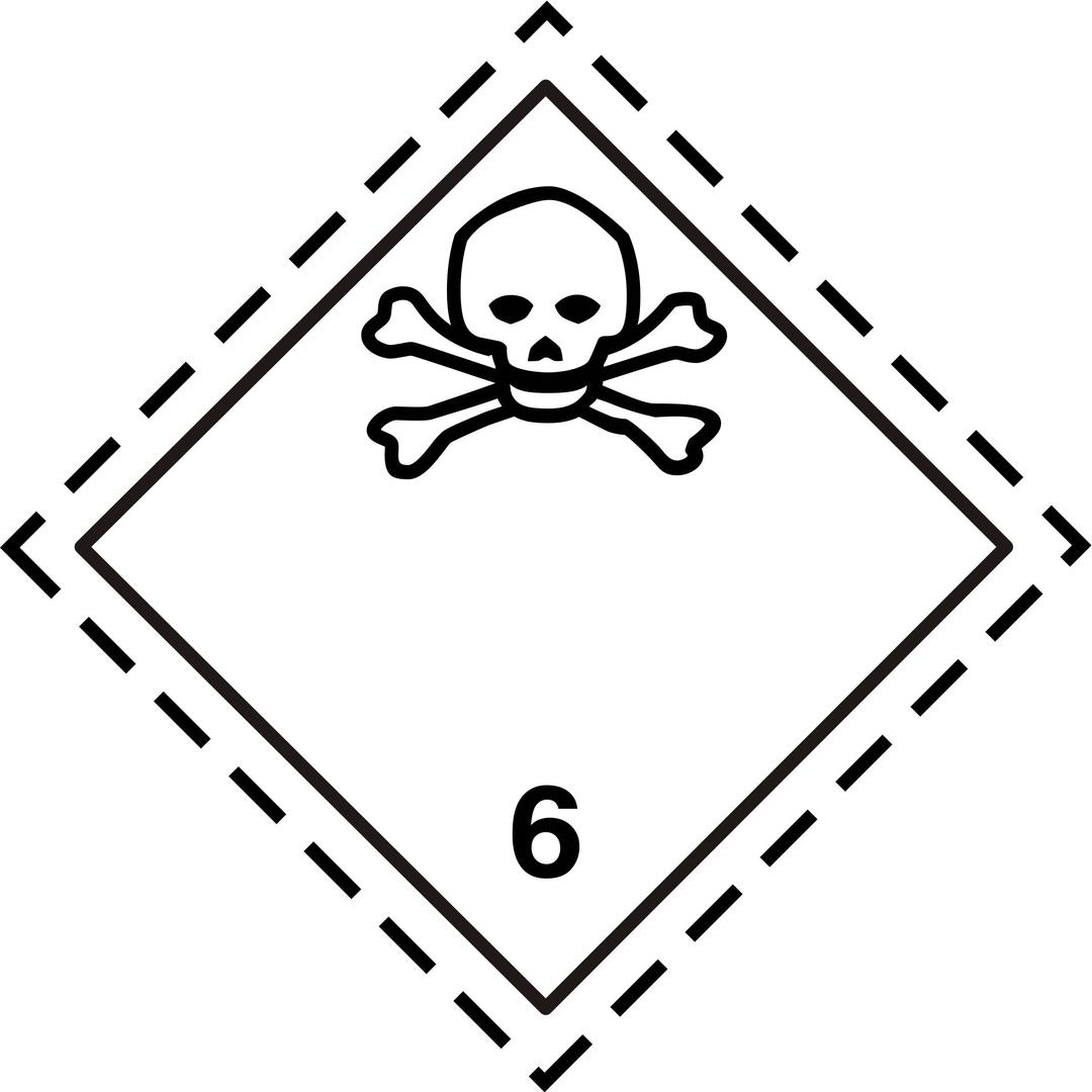 ADR pictogram 6.1-Poison png transparent
