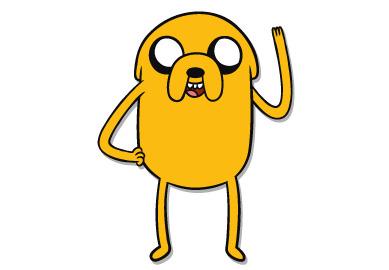 Adventure Time Jake the Dog Waving png transparent