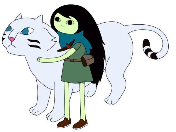 Adventure Time Shoko and Her Tiger png transparent