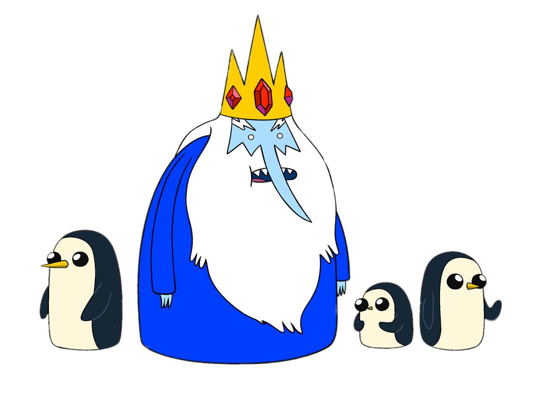 Adventure Time the Ice King and Penguins png transparent