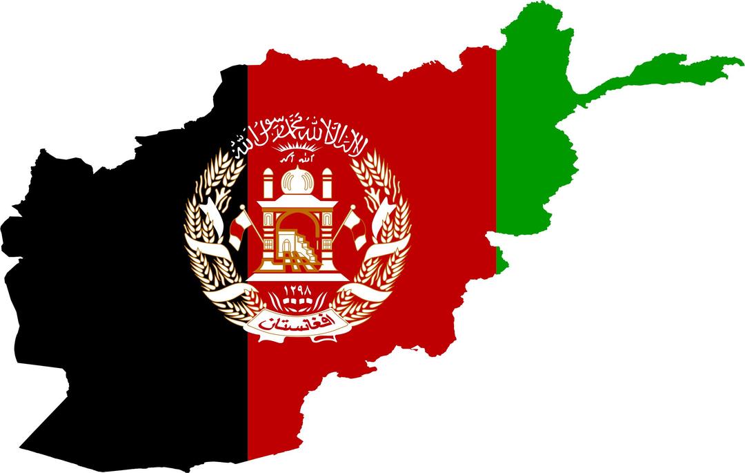 Afghanistan Flag Map png transparent