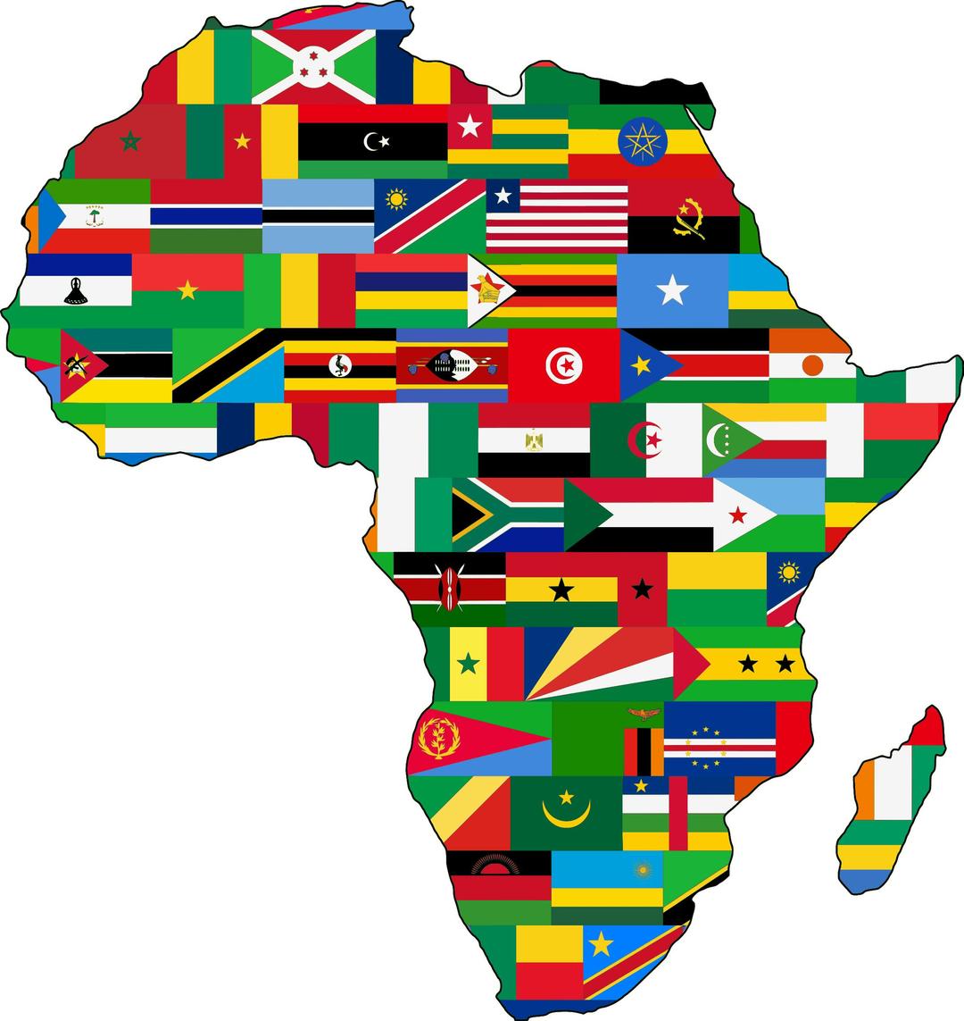 Africa flags png transparent