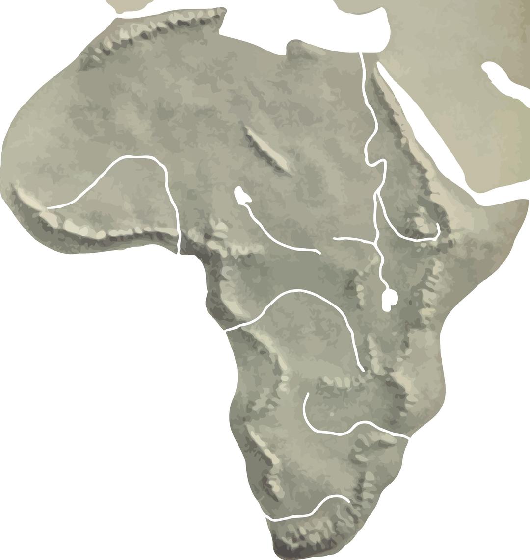 Africa relief map png transparent