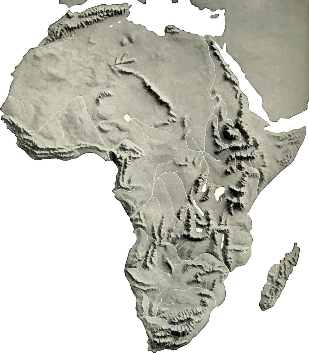 Africa relief map 2 png transparent