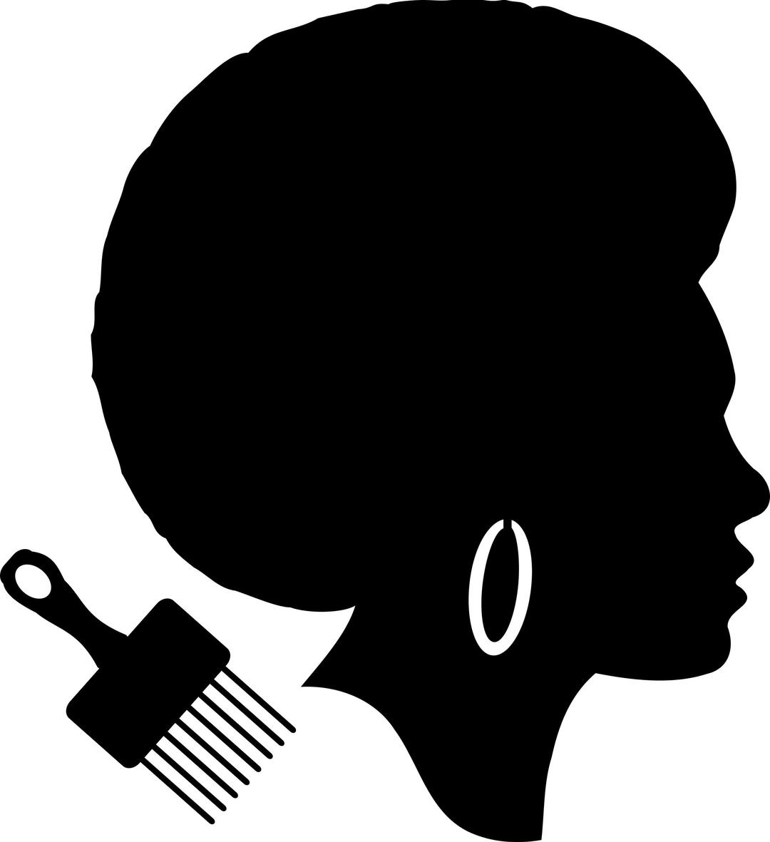 African American Female Silhouette png transparent
