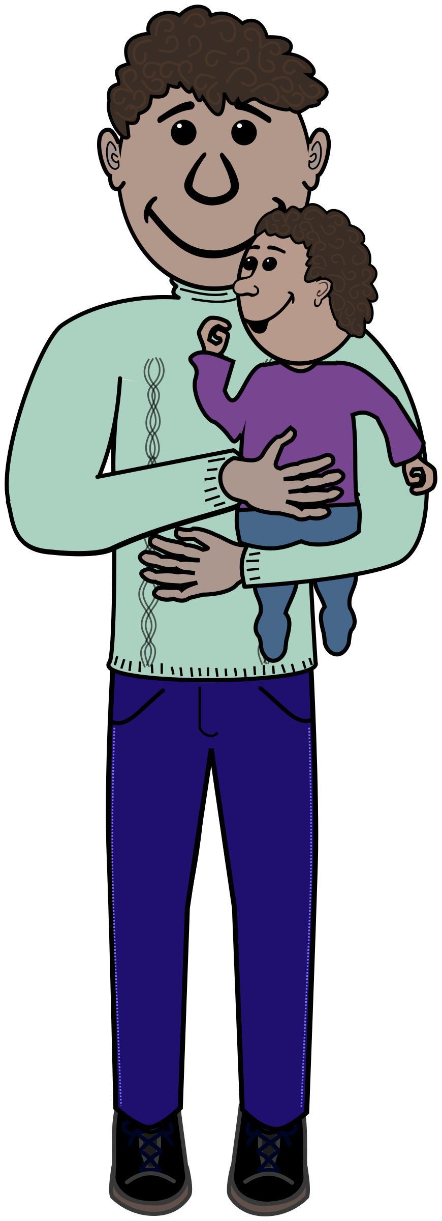 African Father and Kid png transparent