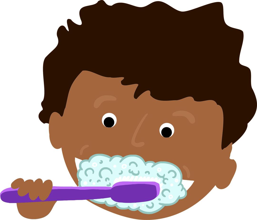 African Kid Brushing Teeth png transparent