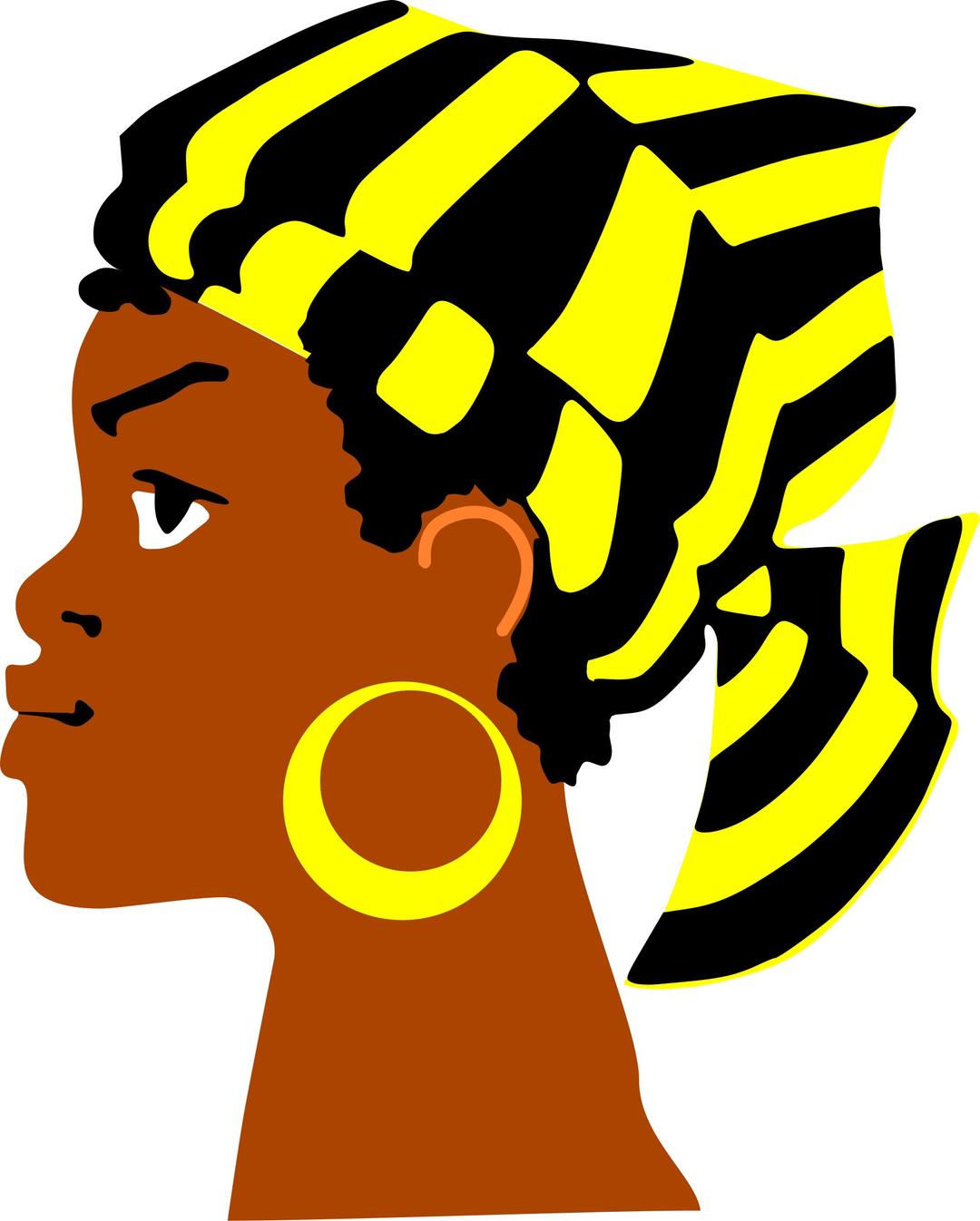 African Lady's Head png transparent