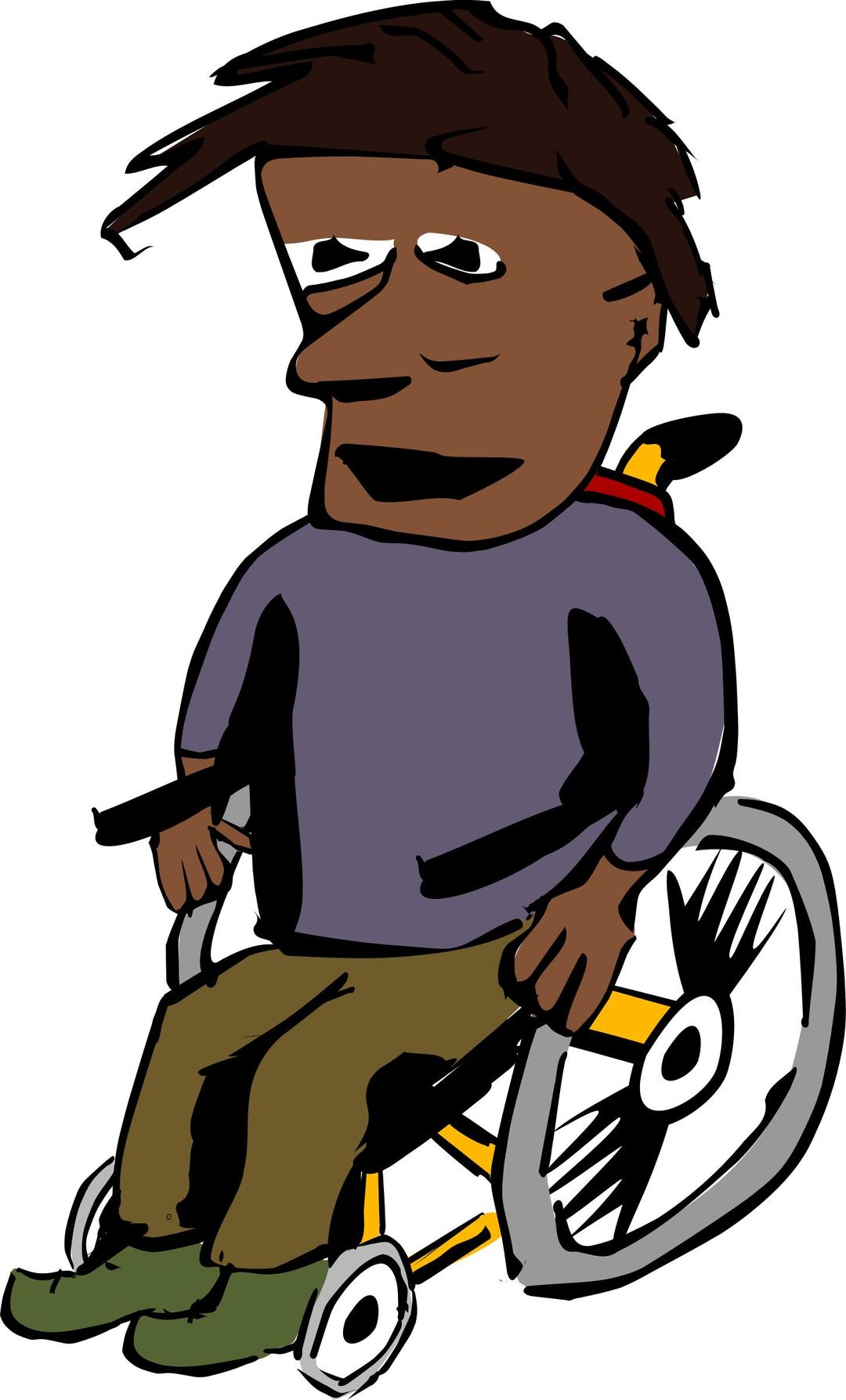 African Man in a Wheelchair png transparent