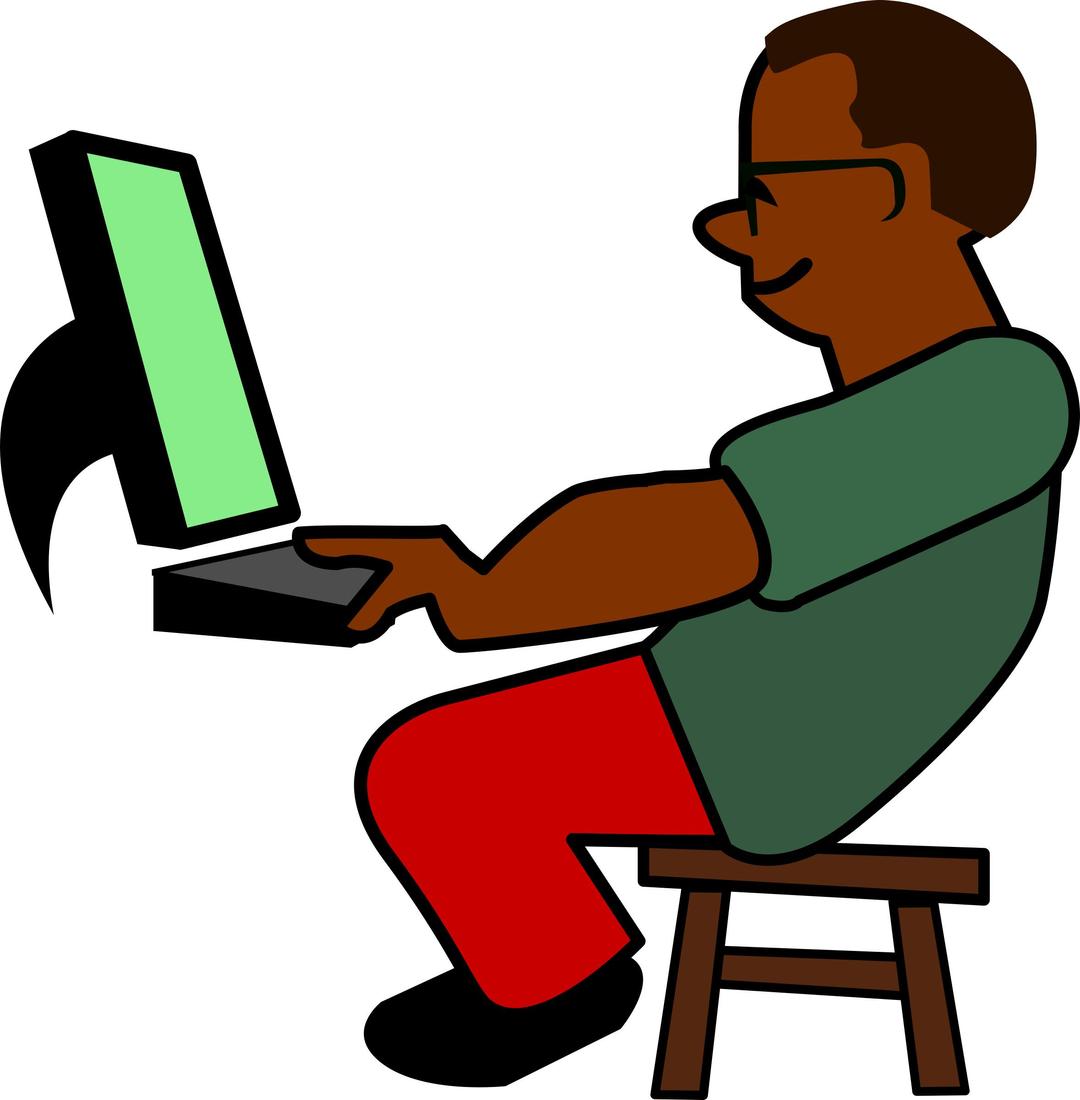 African Programmer with slower Internet png transparent