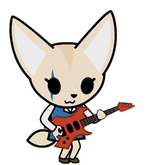 Aggretsuko Character Fenneko Playing the Guitar png transparent