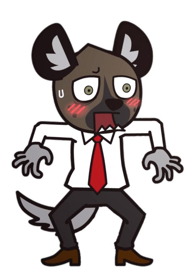 Aggretsuko Character Haida the Spotted Hyena png transparent