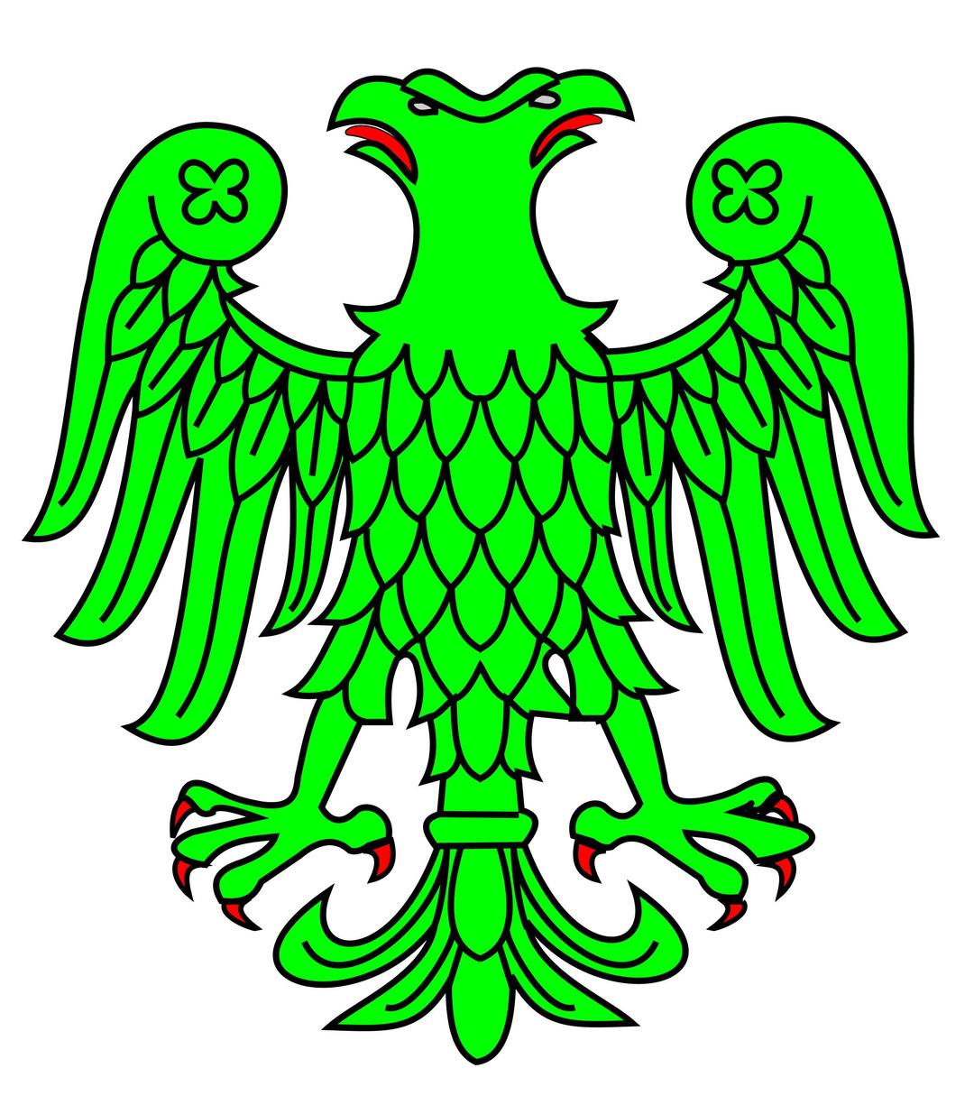 Aguila bicefala sinople, linguada y lampasada de gules png transparent
