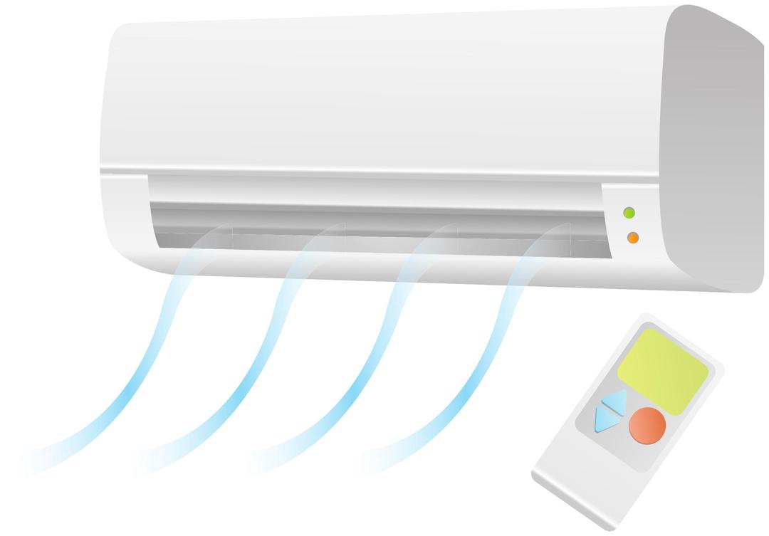 Air condition unit with remote png transparent