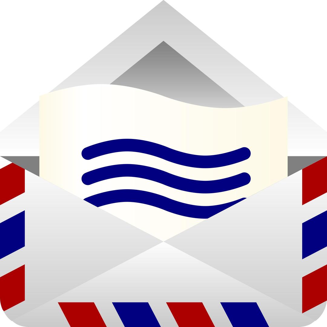 Air mail envelope png transparent