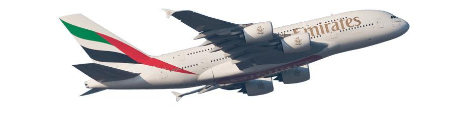 Airbus A380 Emirates Taking Off png transparent