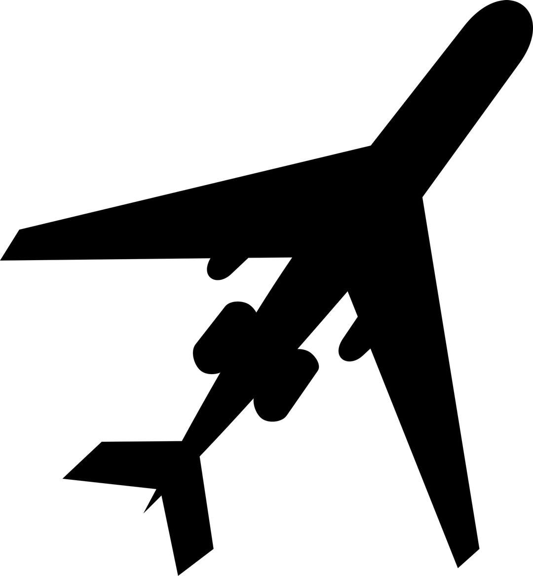 Airplane silhouette png transparent