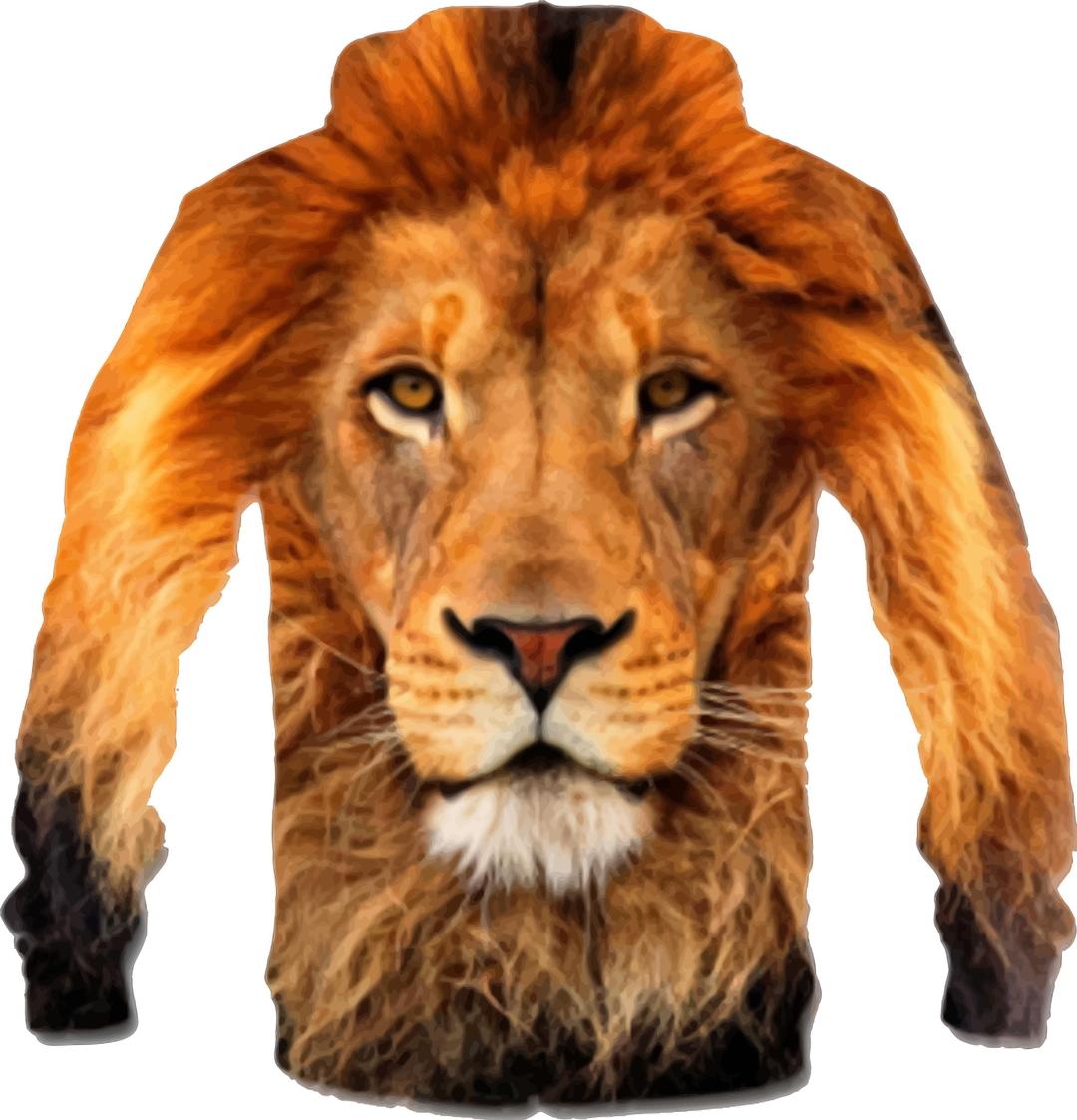 Akramly's lion T-shirt vectorized png transparent
