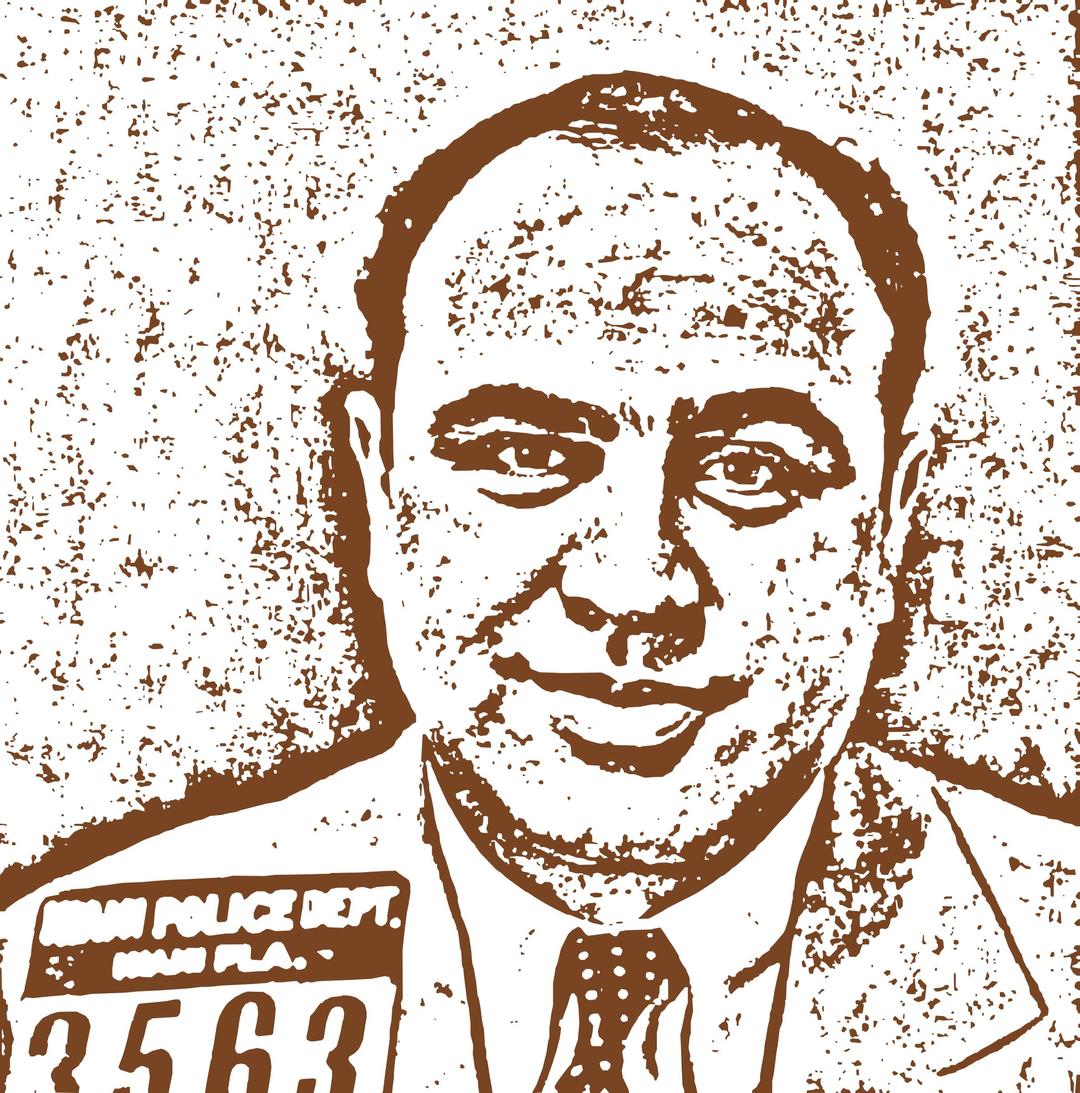 Al Capone Mug Shot png transparent