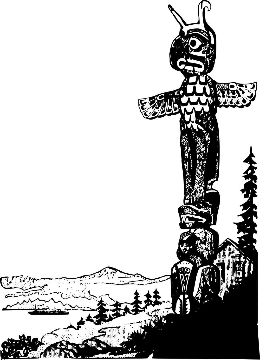 Alaskan Totem Pole png transparent