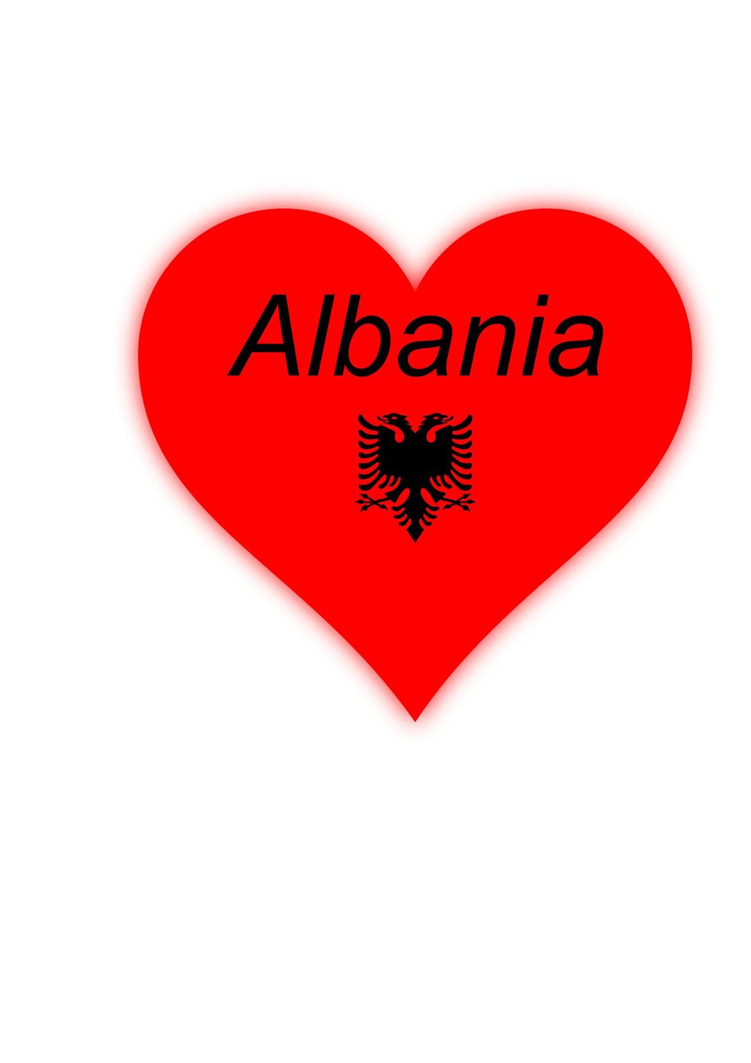 Albania my heart png transparent