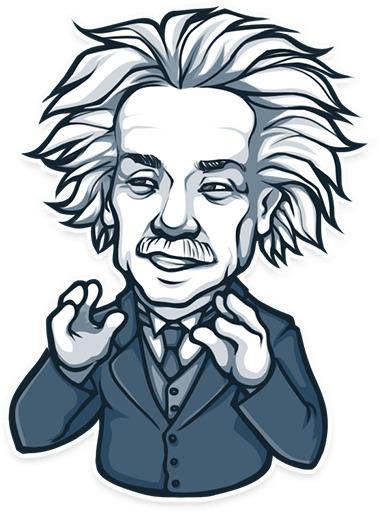 Albert Einstein Sticker png transparent