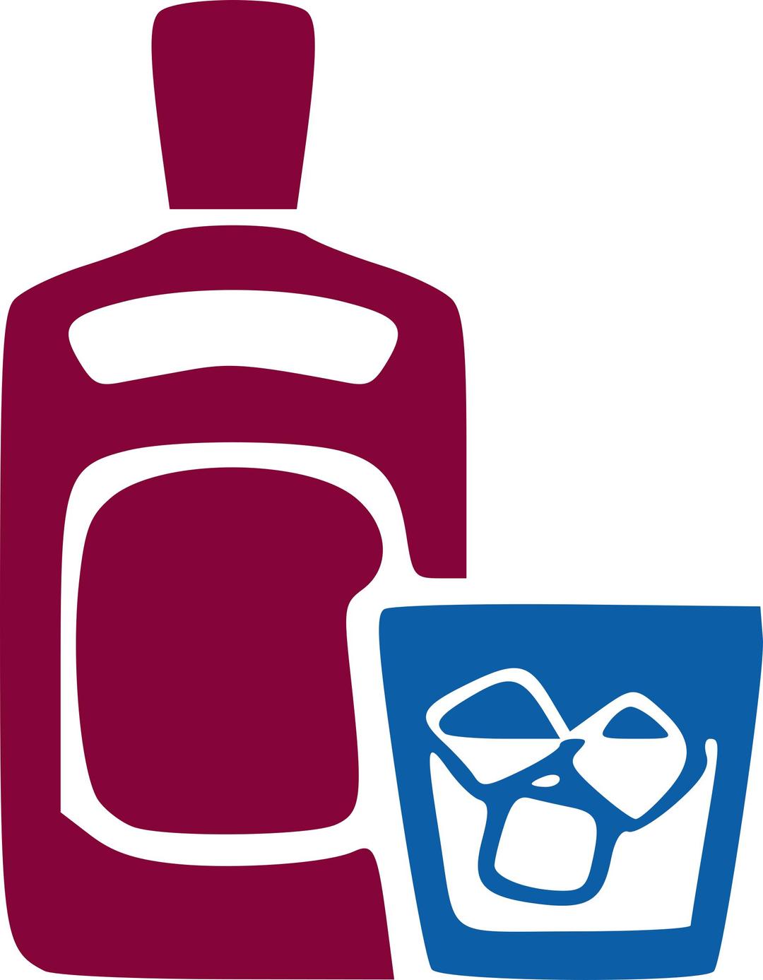 Alcohol, Ice and Bottle png transparent