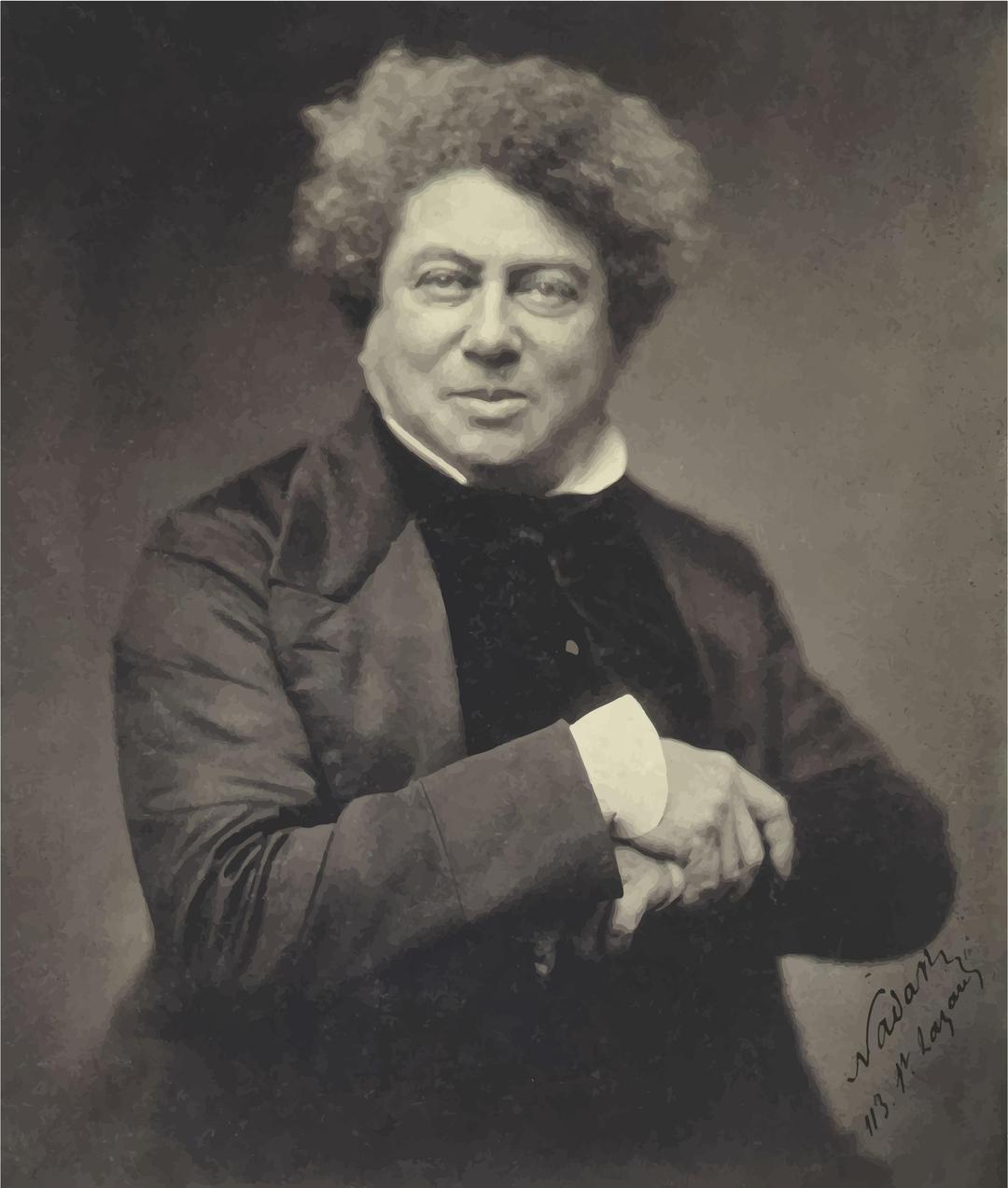 Alexander Dumas 1802-1870 png transparent