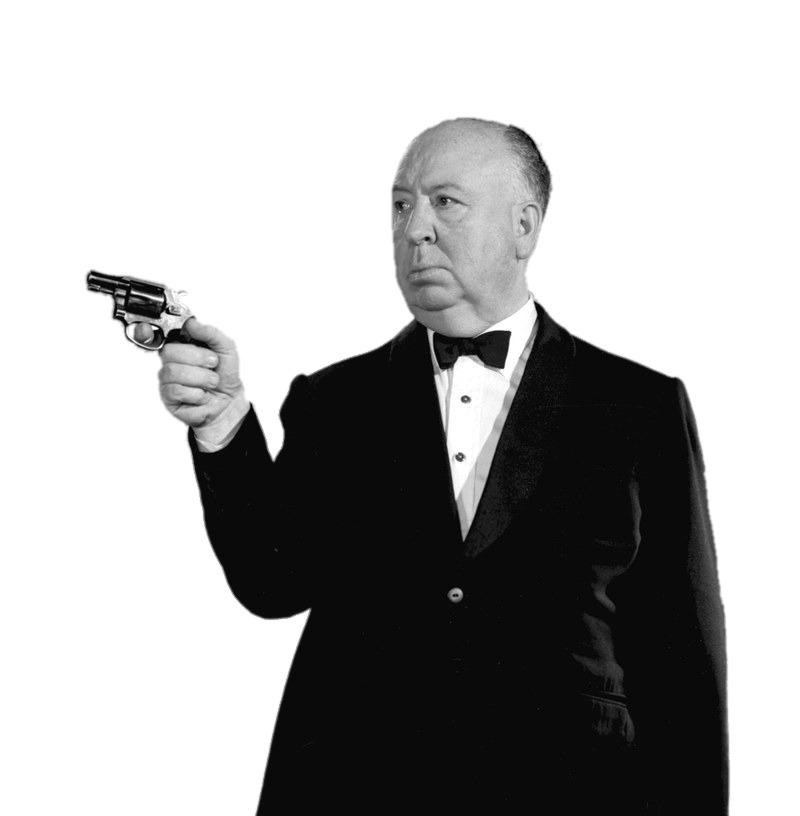 Alfred Hitchcock Holding A Pistol png transparent