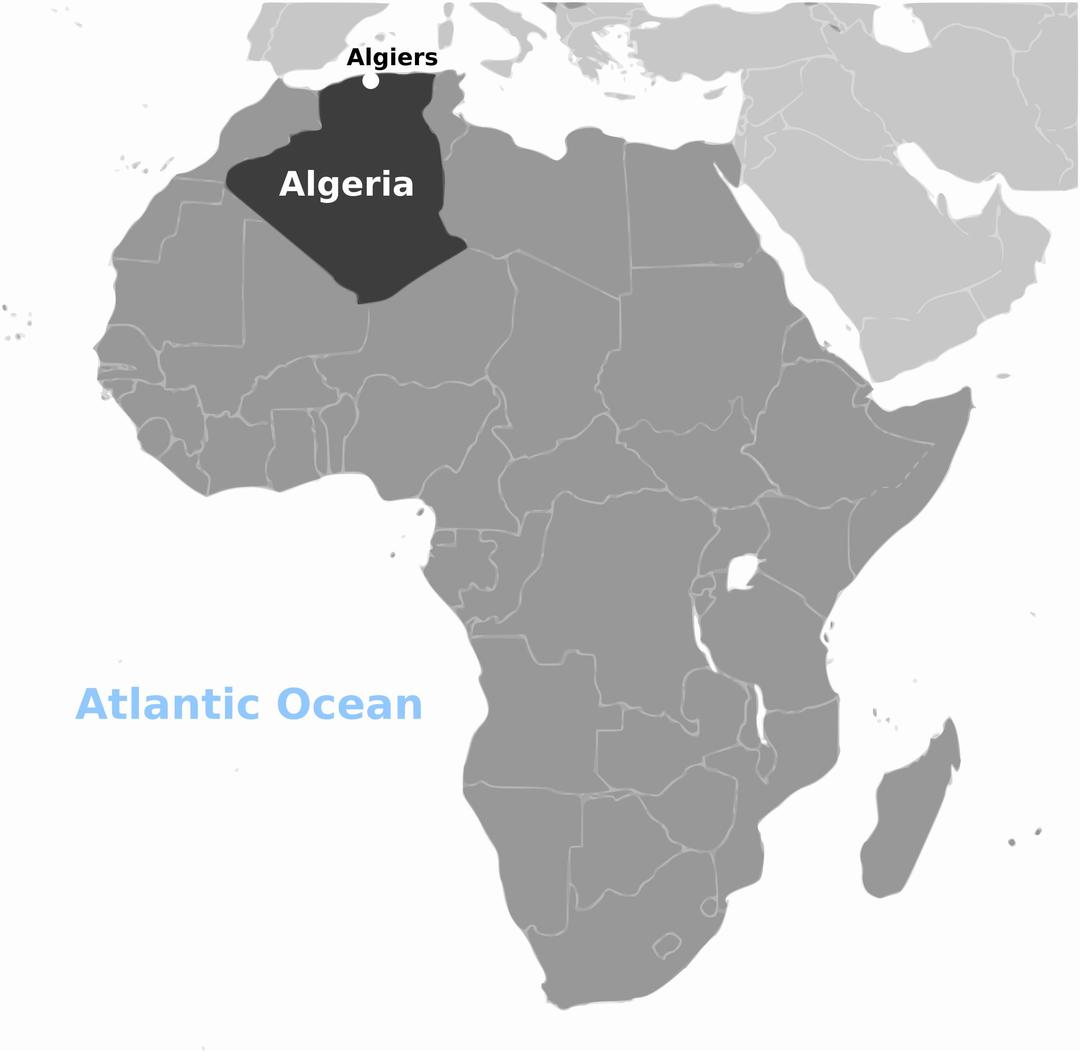 Algeria location labeled png transparent