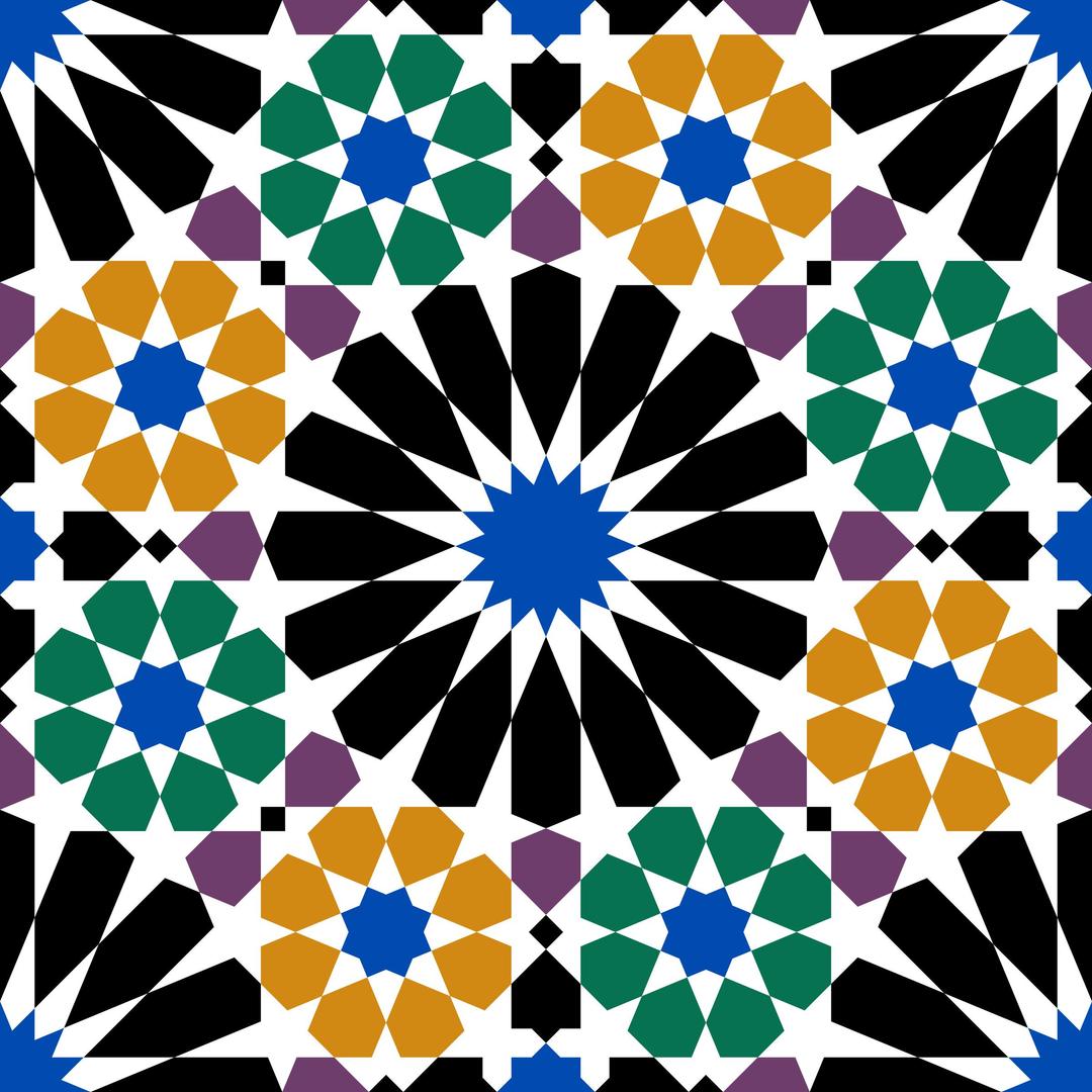 Alhambra tile 3 png transparent