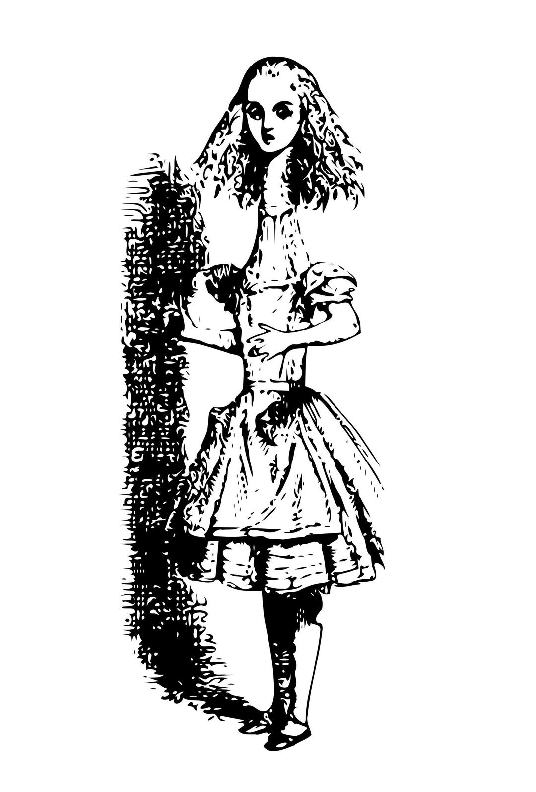 Alice In Wonderland - 5 - very tall Alice png transparent