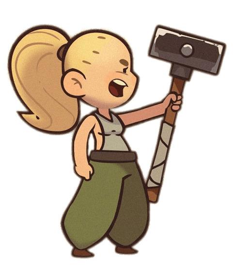 Almost A Hero Character Vexx Holding Hammer png transparent