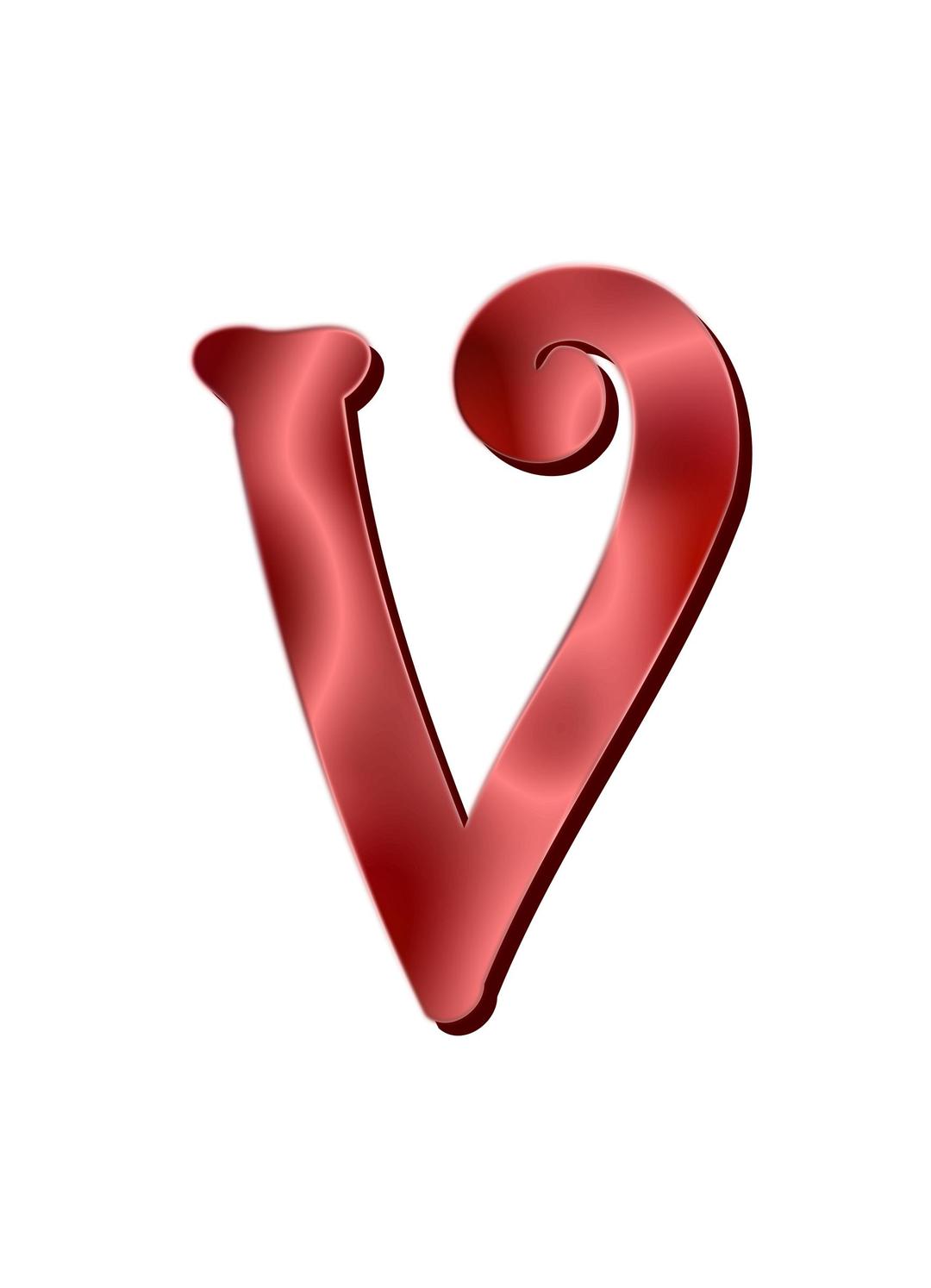 Alphabet 12, letter V png transparent