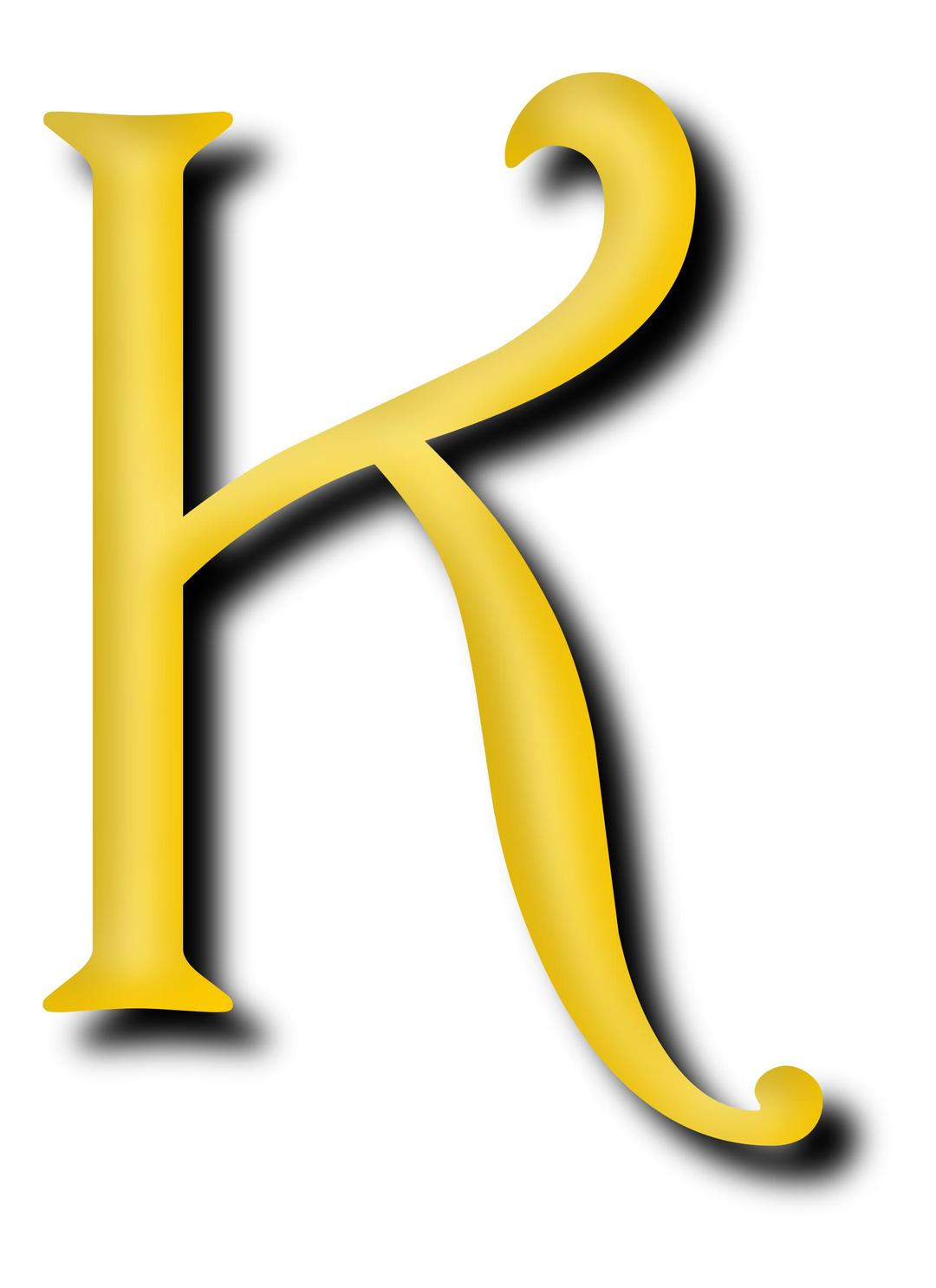 Alphabet 13, letter K png transparent